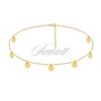Silver (925) choker necklace with round pendants - gold-plated