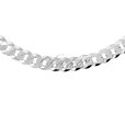 Silver (925) diamond-cut chain - curb extra flat rhodium-plated Ø 200