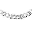 Silver (925) diamond-cut chain - curb extra flat rhodium-plated Ø 250