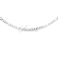 Silver (925) diamond-cut chain - figaro extra flat Ø 080