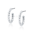 Silver (925) earrings - circles with balls