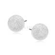 Silver (925) earrings diamond-cut balls 7mm