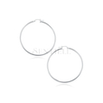 Silver (925) earrings hoops - highly polished