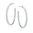 Silver (925) earrings with white zirconias