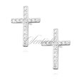 Silver (925) earrings with zirconia - crosses