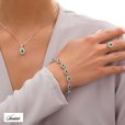 Silver (925) fashionable bracelet emerald zirconia