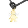 Silver (925) flat charm for bracelets  - gold plated boy