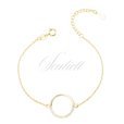 Silver (925) gold - plated bracelet - circle with zirconia