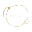 Silver (925) gold-plated bracelet - heart