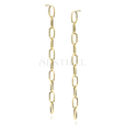 Silver (925) gold-plated earrings - chain links