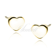 Silver (925) gold-plated earrings - hearts
