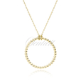 Silver (925) gold-plated necklace - circle of balls