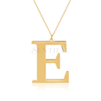 Silver (925) gold-plated necklace - letter E
