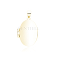 Silver (925) gold-plated polished pendant - oval shaped locket