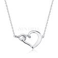 Silver (925) necklace heart and infinity