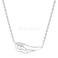 Silver (925) necklace - wing with zirconia