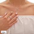 Silver (925) pendant - heart with zirconia