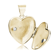 Silver (925) polished pendant - heart shaped locket