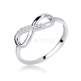 Silver (925) ring with white zirconia Infinity