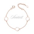 Silver (925) rose gold-plated bracelet - three circles
