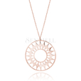 Silver (925) rose gold-plated necklace - mandala