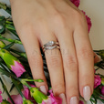 Silver (925) ring with zirconia - heart