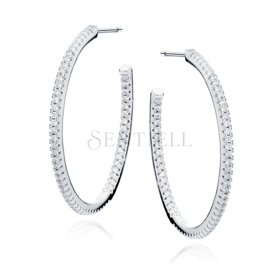 Silver (925) earrings with white zirconias