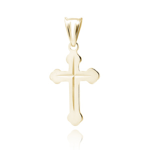 Silver (925) diamond cut gold-plated pendant cross