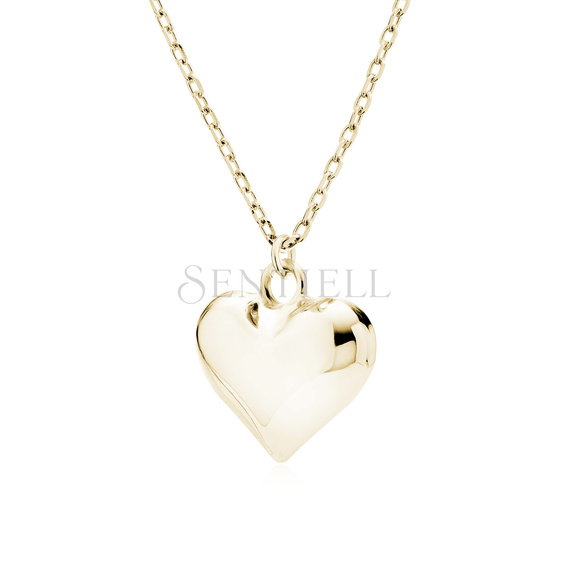 Silver (925) gold-plated necklace - heart