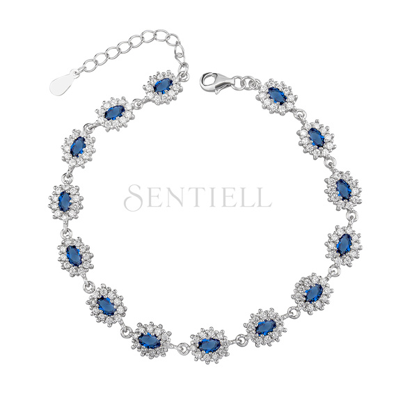 Silver (925) fashionable bracelet sapphire zirconia