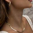 Silver (925) drop-shaped gold-plated earrings - 25mm