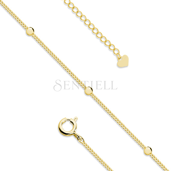 Silver (925) gold-plated anklet - adjustable size