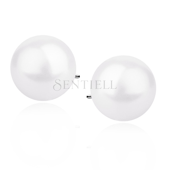 Silver (925) earrings white pearl