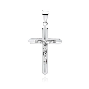 Silver (925) diamond cut pendant cross