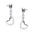 Silver (925) earrings - hearts and infinities