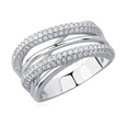 Silver (925) ring with white zirconia