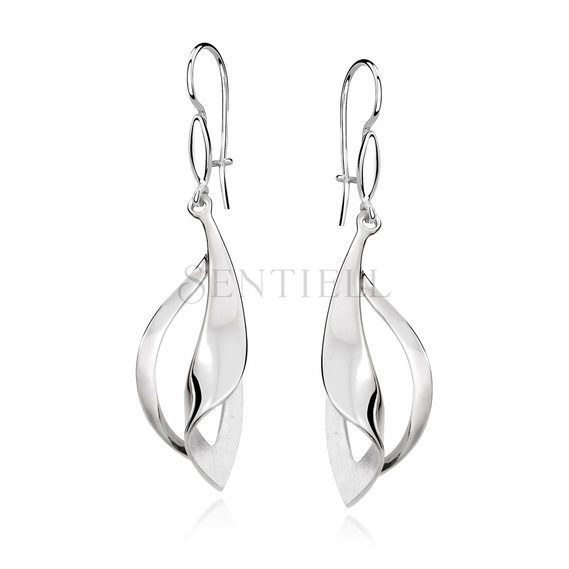 Silver (925) long earrings