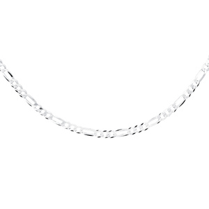 Silver (925) diamond-cut chain - figaro extra flat Ø 100