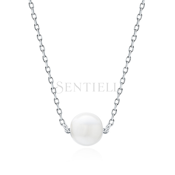 Silver (925) necklace with pearl