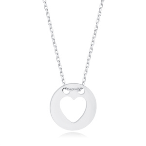 Collar de plata de ley 925 con colgante de corazón