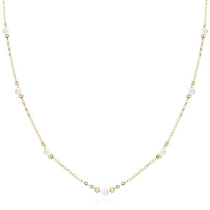 Silver (925) gold-plated choker with pearl