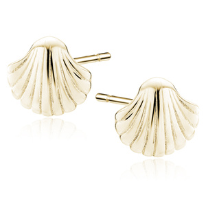 Silver (925) gold-plated earrings - seashells