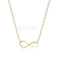 Silver (925) gold-plated necklace - infinity with pulse