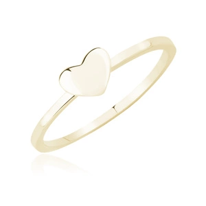 Silver (925) gold-plated ring with heart