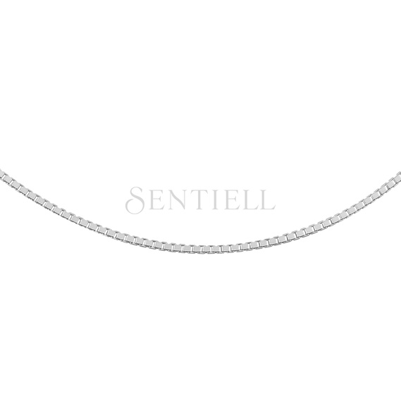 Silver (925) Venetian box chain - diamond-cut, rhodium-plated