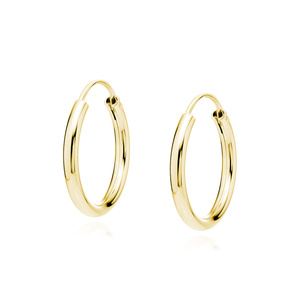 Silver (925) gold-plated earrings hoop