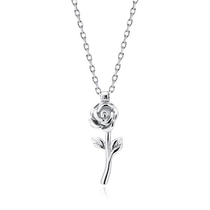 Silver (925) necklace - flower