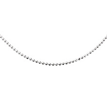 Silver (925) ball chain necklace for military tags