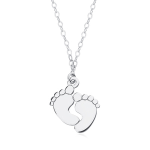 Silver (925) necklace - little feet