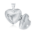 Silver (925) polished pendant - heart shaped locket